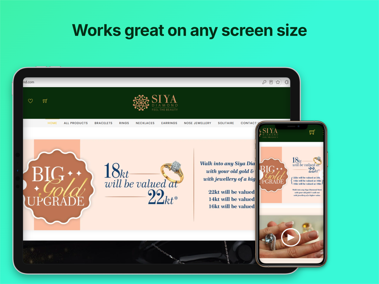 Siya Diamond Website Screenshot