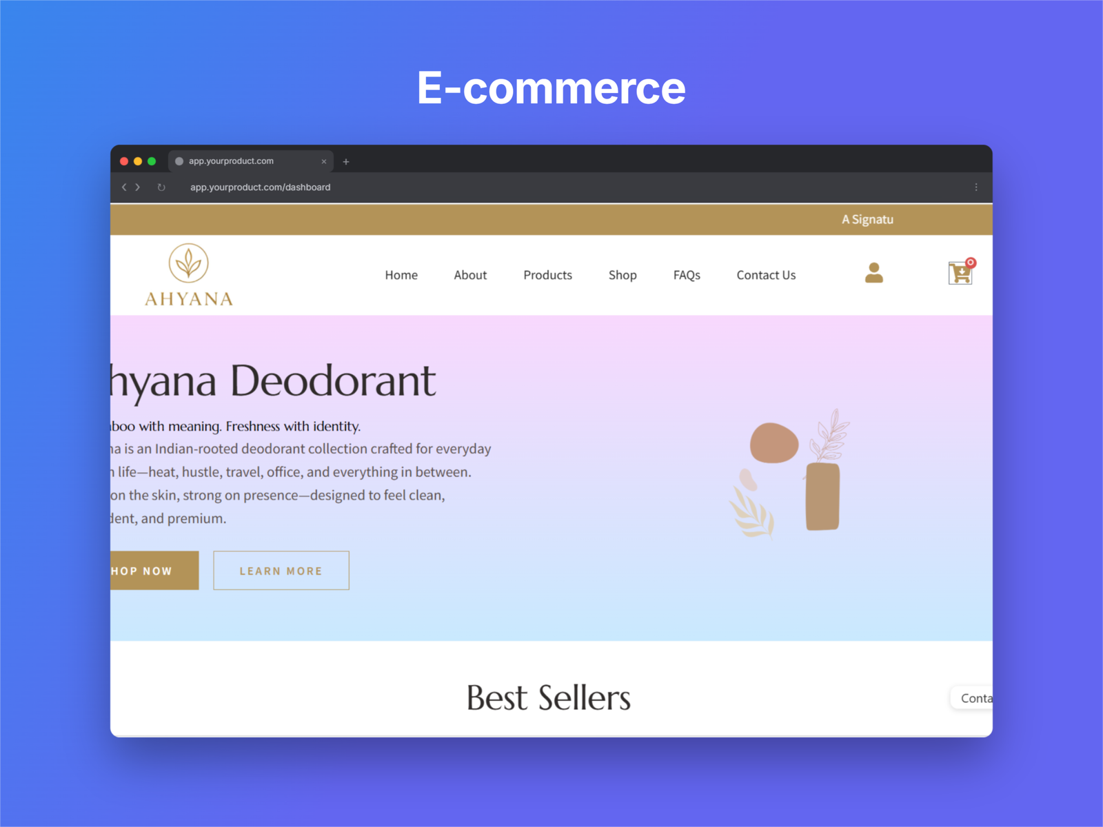 Ahyana Website Screenshot